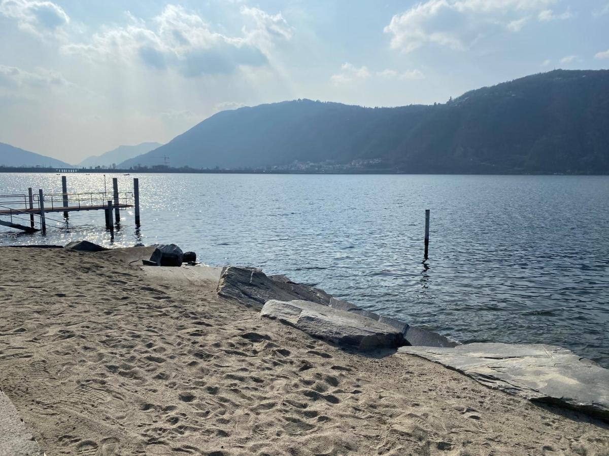 Relax-Lugano Lake Bissone Bagian luar foto