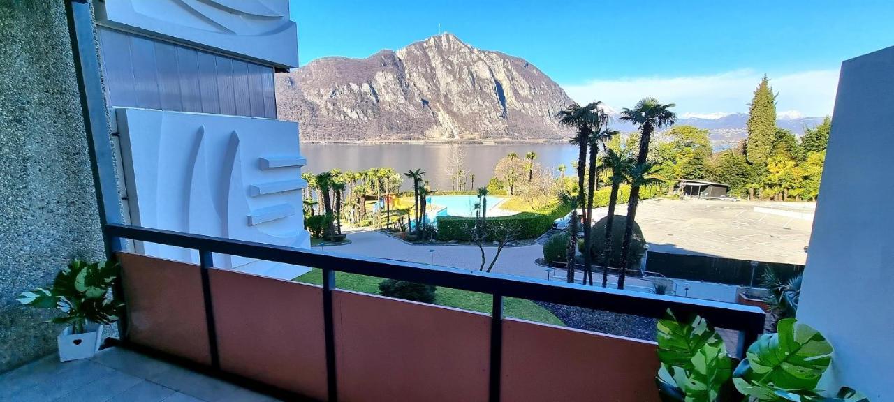 Relax-Lugano Lake Bissone Bagian luar foto