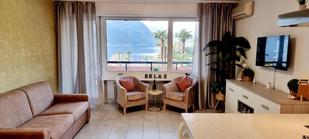 Relax-Lugano Lake Bissone Bagian luar foto